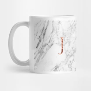 Monogram rose marble J Mug